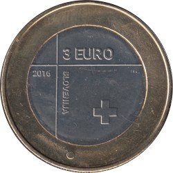Eslovenia  2016 Moneda 3 € euros Conmemorativos 150º Av Cruz Roja 