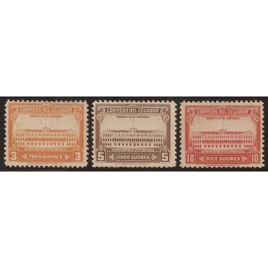 Ecuador A- 139/41 1945 Servicio Aéreo Palacio del Gobierno Quito MH