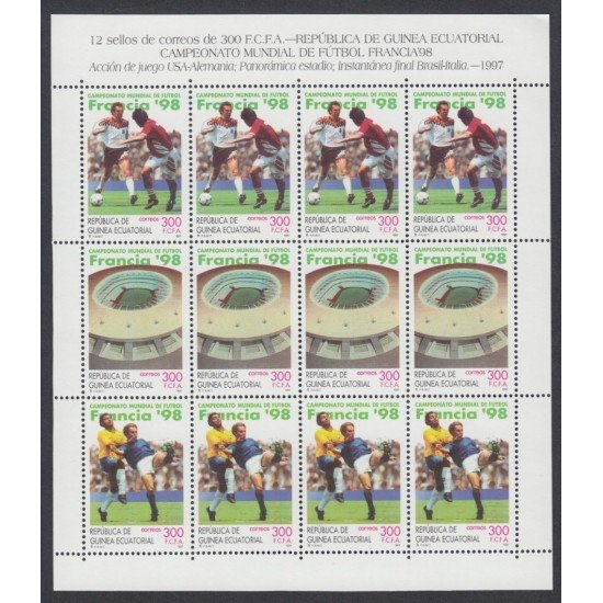 Guinea Ecuatorial 241/43 1997 Minihojita Fútbol Mundial 98 
