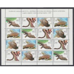 Guinea Ecuatorial 244/47 1998 Minihojita Fauna Autóctona MNH