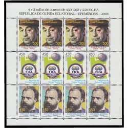 Guinea Ecuatorial 342/44 2005 Minihojita Efemérides MNH