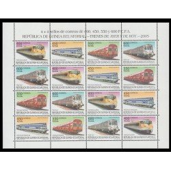 Guinea Ecuatorial 360/63 2005 Minihojita Trenes MNH