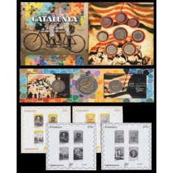 Catalunya Conjunto Pruebas Filatélicas Numismáticas Cartera Euros Completo 2016 Catalunya Conjunto Pruebas Filatélicas Numismáticas Cartera Euros Completo 2016