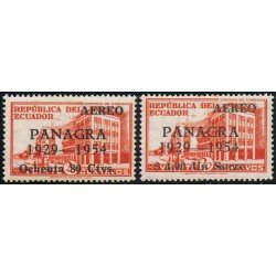 Ecuador A- 258/59 1954 Aéreo Compañía Aérea Panagra MNH Ecuador A- 258/59 1954 Aéreo Compañía Aérea Panagra MNH