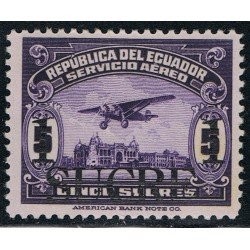 Ecuador A- 279 1955 Servicio Aéreo Variedad Variety Sobrecarga MNH