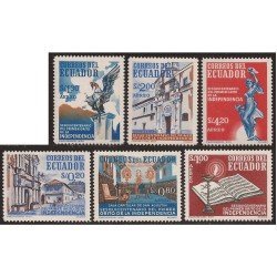 Ecuador A- 346/51 1959 Aéreo 60 Primer Grito de la Independencia MNH