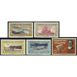 Ecuador A- 371/75 1960 Construcciones nacionales Avión Aeropuerto MNH