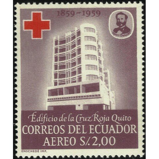 Ecuador A- 376 1960 Inaguración Edificio Cruz Roja Red Cross MNH Ecuador A- 376 1960 Inaguración Edificio Cruz Roja Red Cross MNH