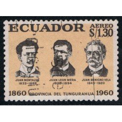 Ecuador A- 381 1961 Aéreo Cº Provincia de Tungurahua Montalvo Leon Mera Benigno