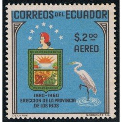 Ecuador A- 382 1961 Centenario Provincia de Los Rios Fauna Bird Usados