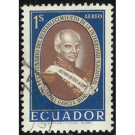 Ecuador A- 388 1961 Aéreo I Centenario Integridad Nacional Usado