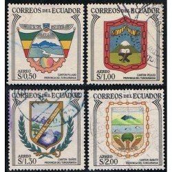 Ecuador A- 393/96 1962 Aéreos Escudos Provincia de Tungurahua Usados