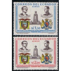 Ecuador A- 397/98 1962 Visita del Duque de Edimburgo MNH 