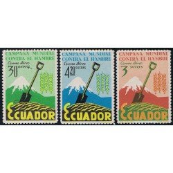 Ecuador A- 399/01 1963 Aéreo Campaña Mundial contra el Hambre MNH 