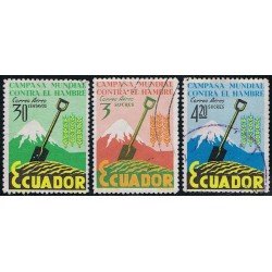 Ecuador A- 399/01 1963 Aéreo Campaña Mundial contra el Hambre Usado
