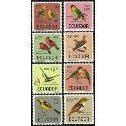 Ecuador A- 442/49 1966 Aéreo Pájaros bird Fauna MH Ecuador A- 442/49 1966 Aéreo Pájaros bird Fauna MH
