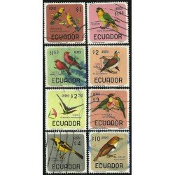 Ecuador A- 442/49 1966 Aéreo Pájaros bird Fauna Usados Ecuador A- 442/49 1966 Aéreo Pájaros bird Fauna Usados