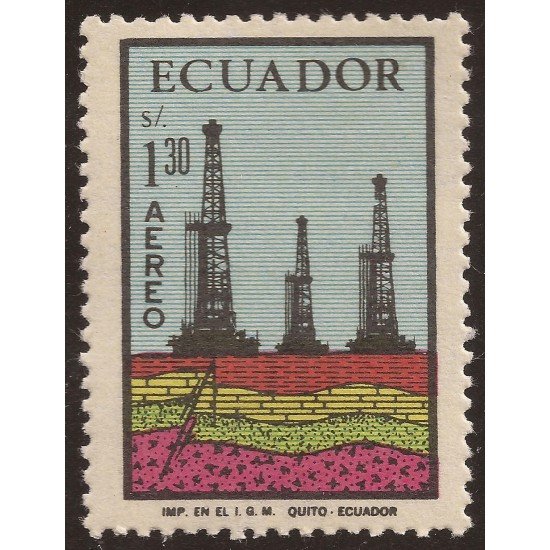 Ecuador A- 553 1972 Aéreo Industria petrolera MNH