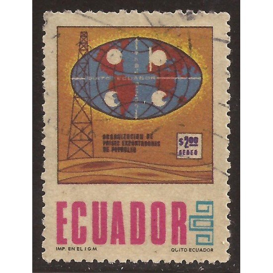 Ecuador A- 578 1973 Aéreo OPEP Conferencia Petróleo Usado
