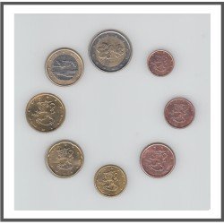 Finlandia 2000 Emisión monedas Sistema monetario euro € Tira