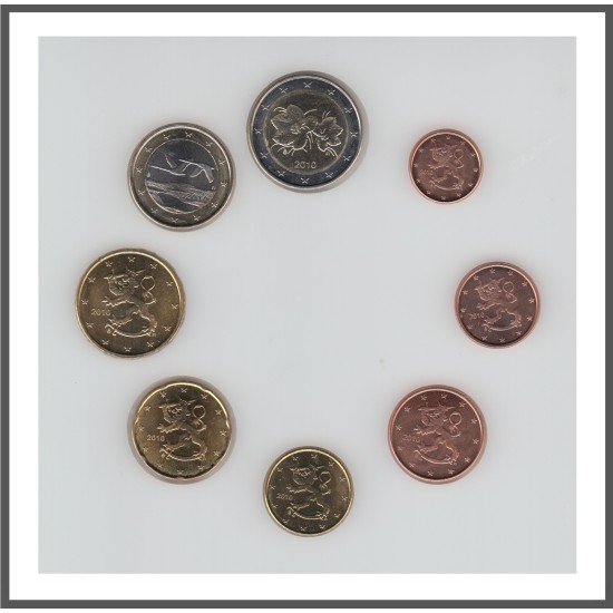 Finlandia 2010 Emisión monedas Sistema monetario euro € Tira