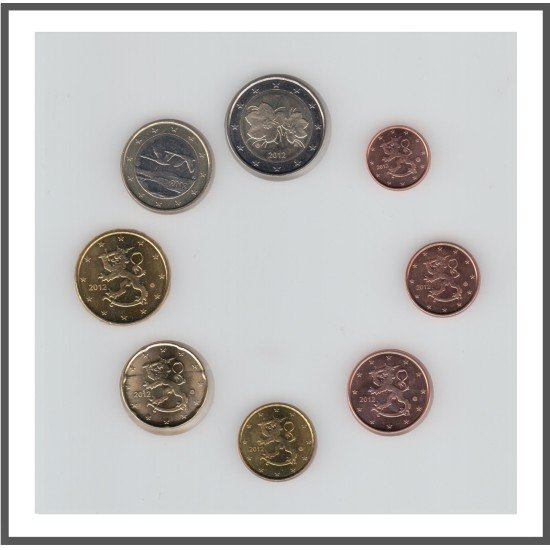 Finlandia 2012 Emisión monedas Sistema monetario euro € Tira
