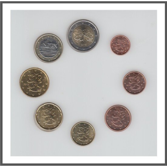 Finlandia 2015 Emisión monedas Sistema monetario euro € Tira Finlandia 2015 Emisión monedas Sistema monetario euro € Tira