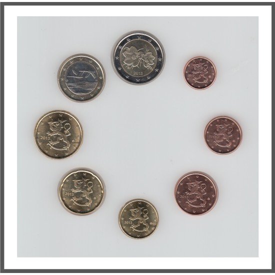 Finlandia 2013 Emisión monedas Sistema monetario euro € Tira