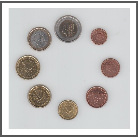 Holanda 1999 Emisión monedas Sistema monetario euro € Tira Holanda 1999 Emisión monedas Sistema monetario euro € Tira