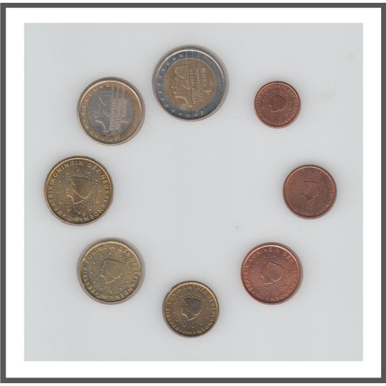 Holanda 2002 Emisión monedas Sistema monetario euro € Tira Holanda 2002 Emisión monedas Sistema monetario euro € Tira