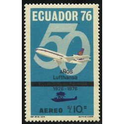 Ecuador A- 617 1975 50 Años Lufthansa Avión MH Ecuador A- 617 1975 50 Años Lufthansa Avión MH