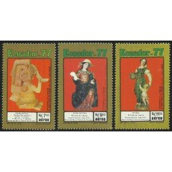 Ecuador A- 641/43 1977 50 Aniversario banco Central Museo de la banca MNH