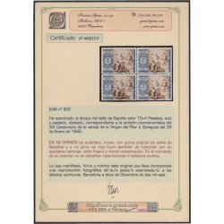 España Spain 889/03 Bl.4 1940 Virgen del Pilar MNH España Spain 889/03 Bl.4 1940 Virgen del Pilar MNH