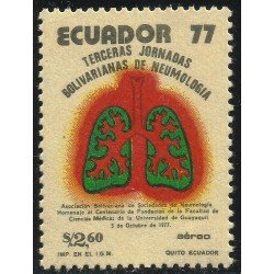 Ecuador A- 646 1977 Aéreo Universiadad de Guayaquil Congreso de Neumología MNH