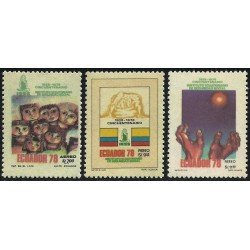 Ecuador A- 650/52 1978 Aéreo 50 Aniversario Seguridad Social MNH