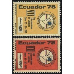 Ecuador A- 655/56 1978 Aéreo VII Foro Latinoamericano de Leonismo MNH 