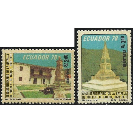 Ecuador A- 670/71 1979 150 Aniversario Batalla de Portete de Tarqui 