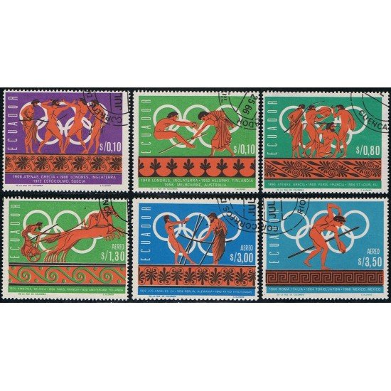 Ecuador MI- 1262/67 1966 Juegos Olímpicos Olympic games Mexico Usados