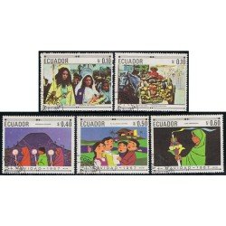 Ecuador MI 794A/E 1967 Navidad Christmas Religión Usados Ecuador MI 794A/E 1967 Navidad Christmas Religión Usados