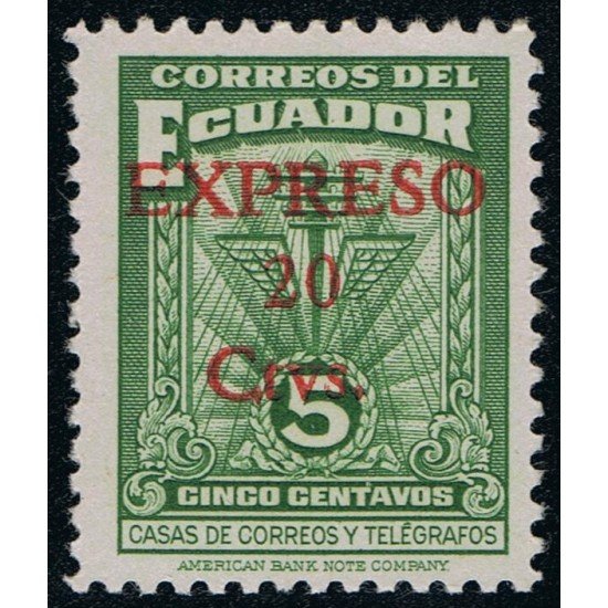 Ecuador Ex- 6 1953 Express Sello de Beneficencia de 1940 sobrecargado MH Ecuador Ex- 6 1953 Express Sello de Beneficencia de 1940 sobrecargado MH