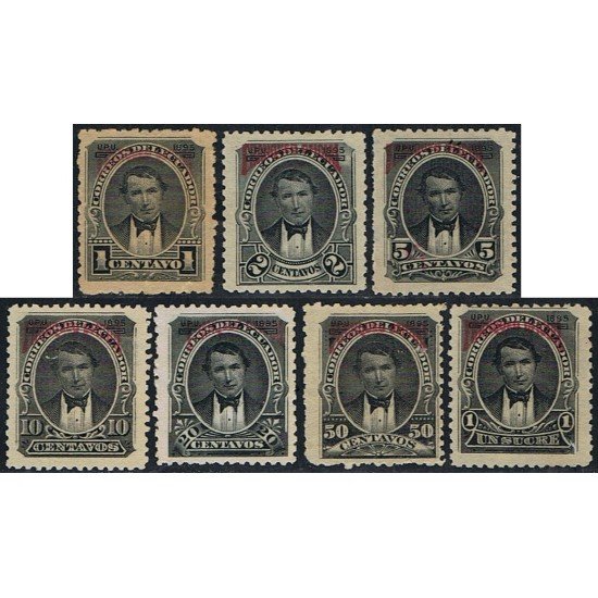 Ecuador S- 27/33 1895 Servicio OFFICIAL SERVICE Presidente Vicente Rocafuerte MH