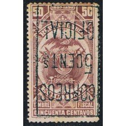 Ecuador S- 60 1898 Variedad Variety Servicio Service Doble sobrecarga invertida MH Ecuador S- 60 1898 Variedad Variety Servicio Service Doble sobrecarga invertida MH