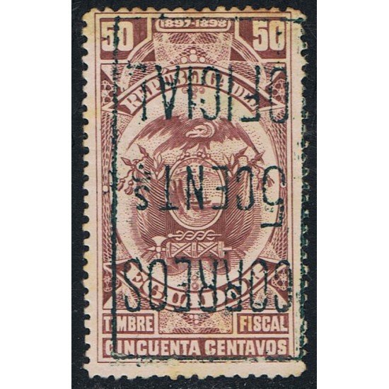 Ecuador S- 60 1898 Variedad Variety Servicio Service Doble sobrecarga invertida MH