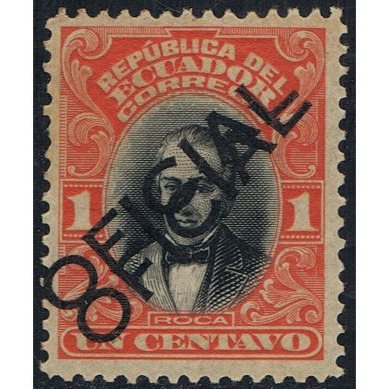 Ecuador S- 81a 1899 Servicio Service Variedad Variety Doble sobrecarga