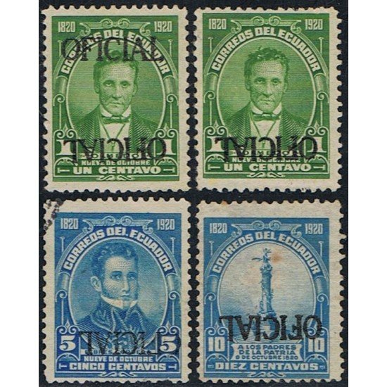 Ecuador S- 101b + 101c + 105a + 110a 1920 Variedad Variety Servicios Service