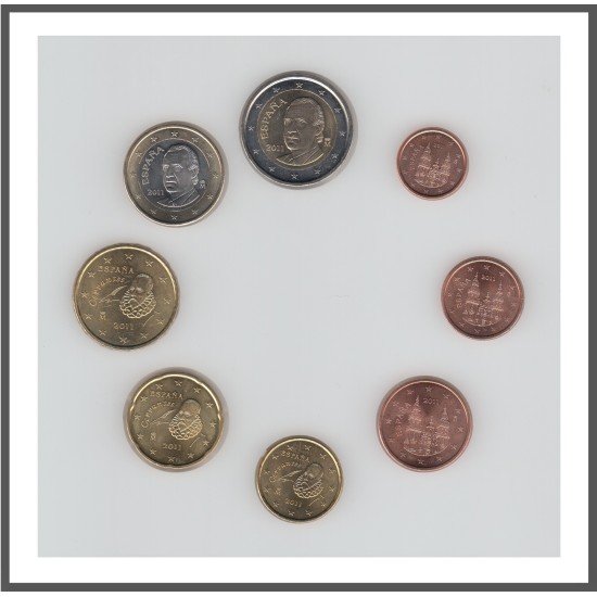 España 2011 Emisión monedas Sistema monetario euro € Tira España 2011 Emisión monedas Sistema monetario euro € Tira