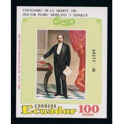 Ecuador Hojita Block 77 1988 Centenario de la muerte del Doctor Pedro Moncayo MNH Ecuador Hojita Block 77 1988 Centenario de la muerte del Doctor Pedro Moncayo MNH