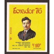 Ecuador Hojita Block 29 1976 Cº Nacimiento Dr. Hideyo Noguchi MNH Ecuador Hojita Block 29 1976 Cº Nacimiento Dr. Hideyo Noguchi MNH