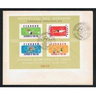 Ecuador Hojita Block 11 Juegos Olímpicos Olympic Games Tokio FDC