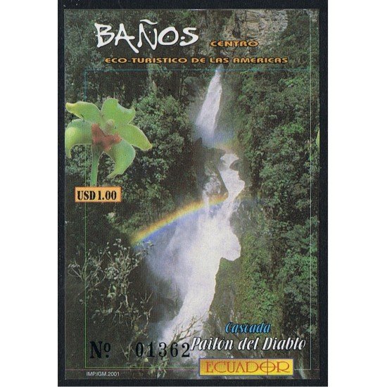 Ecuador Hojita Block 112 2001 Baños Centro eco-turístico de las américas Flora MNH Ecuador Hojita Block 112 2001 Baños Centro eco-turístico de las américas Flora MNH